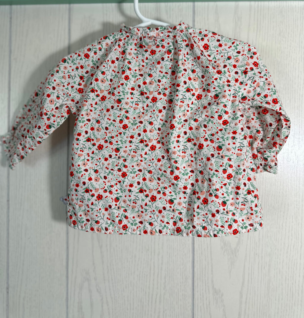 Blouse à motif fraises & fleurs Sergent Major - 6mois