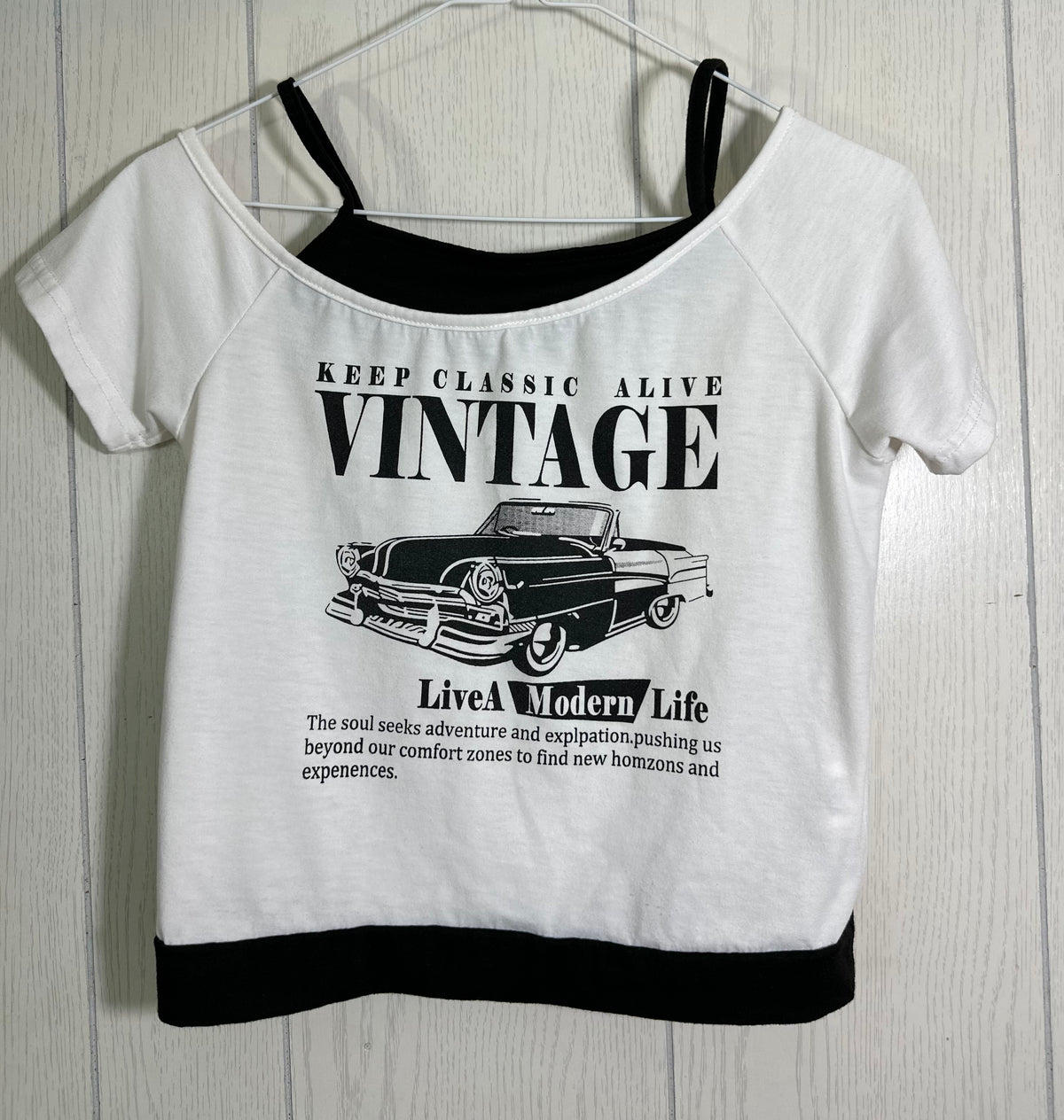 Chandail imprimé vintage- 12 ans