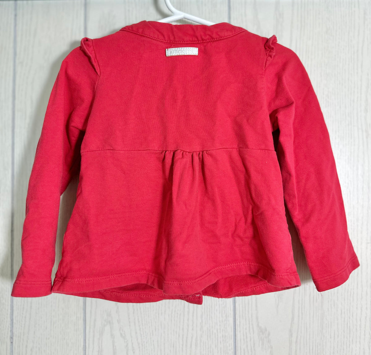 Veste rouge à volants - 3T