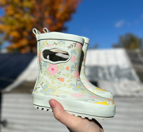 Bottes de pluie fleuries