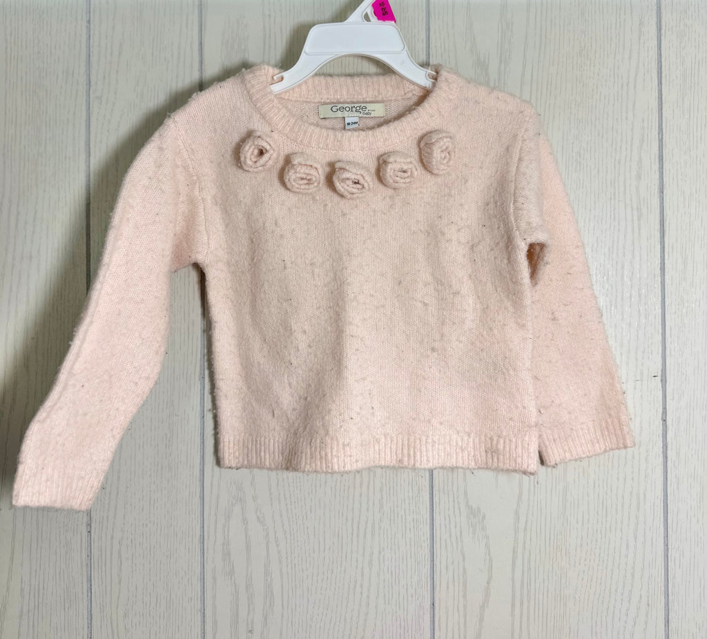 Chandail en tricot rose pâle - 18-24 mois