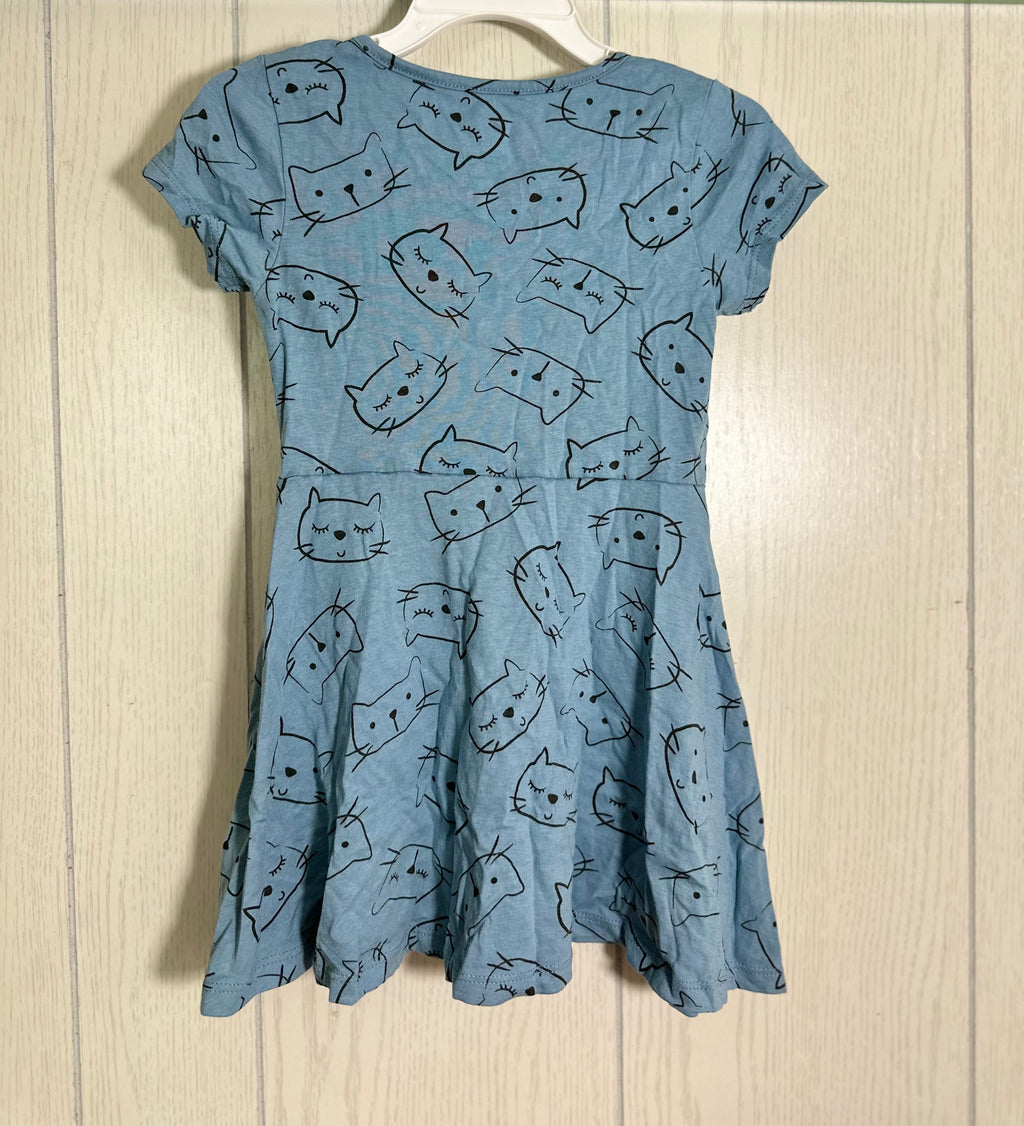 Robe bleue à petits chats - 3T