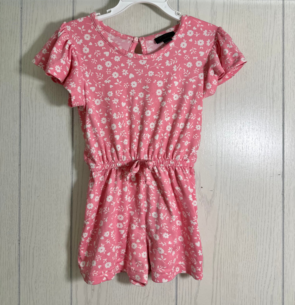 Combishort rose à fleurs - 4T